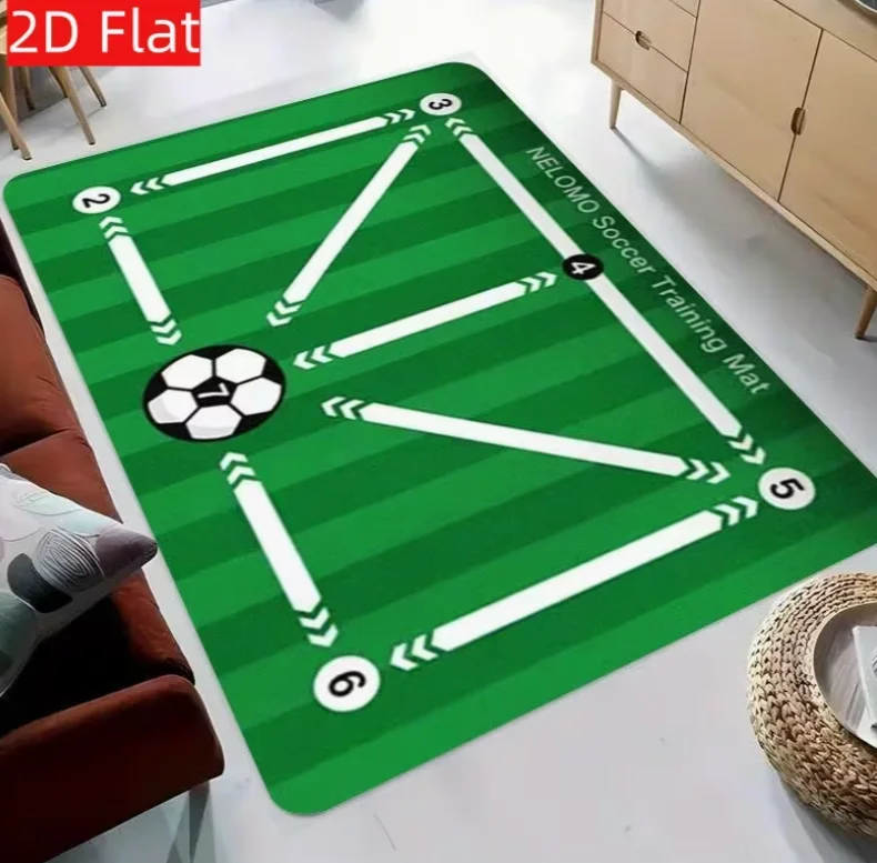 2D Flat NELOMO Soccer Training Mat, Exquisitely Designed with Tactical Diagrams for Training Helps Improve Soccer Living Rooms