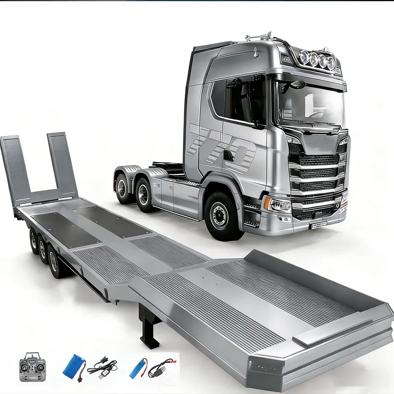 2026 New Huina 1501 1509 Scania 770S Full Scale RC Large Truck Trailer Flat Dump Bucket Model Electric Truck Toy High end Gift image 3