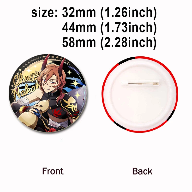 Ryunosuke Akutagawa Nakahara Chuuya Edogawa Rampo Cartoon Cosplay Spille Spille smaltate fatte a mano per vestiti Cappello Gioielli Zaino