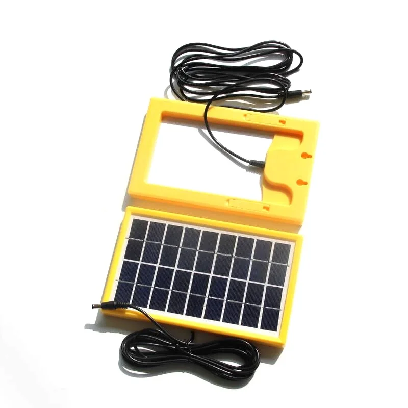 BUHESHUI 3W 9V Solar Cell with Frame and DC 5521 Polycrystalline DIY Solar Panel System for 6V Battery Charging 3M 2PCS