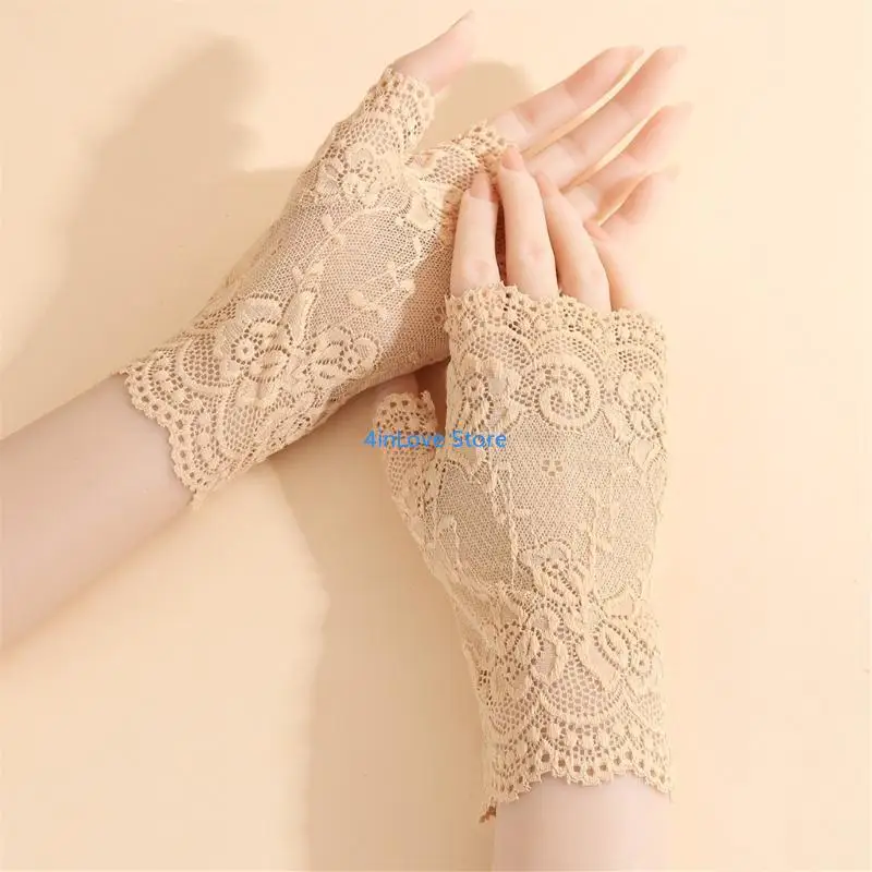 T4MD Soft Lace Gloves For Bride Wedding Ceremony Photo Wedding Accessory