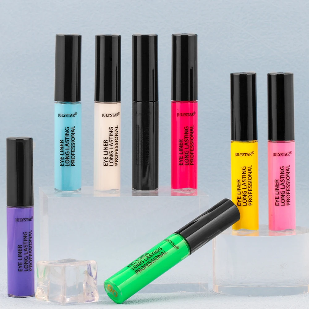 8 ชิ้น/กล่องอายไลเนอร์กันน้ํา Liquid Matte Quick-Drying Eye Liner Make Up สีสันอายไลเนอร์ปากกาแต่งหน้าเครื่องสําอาง