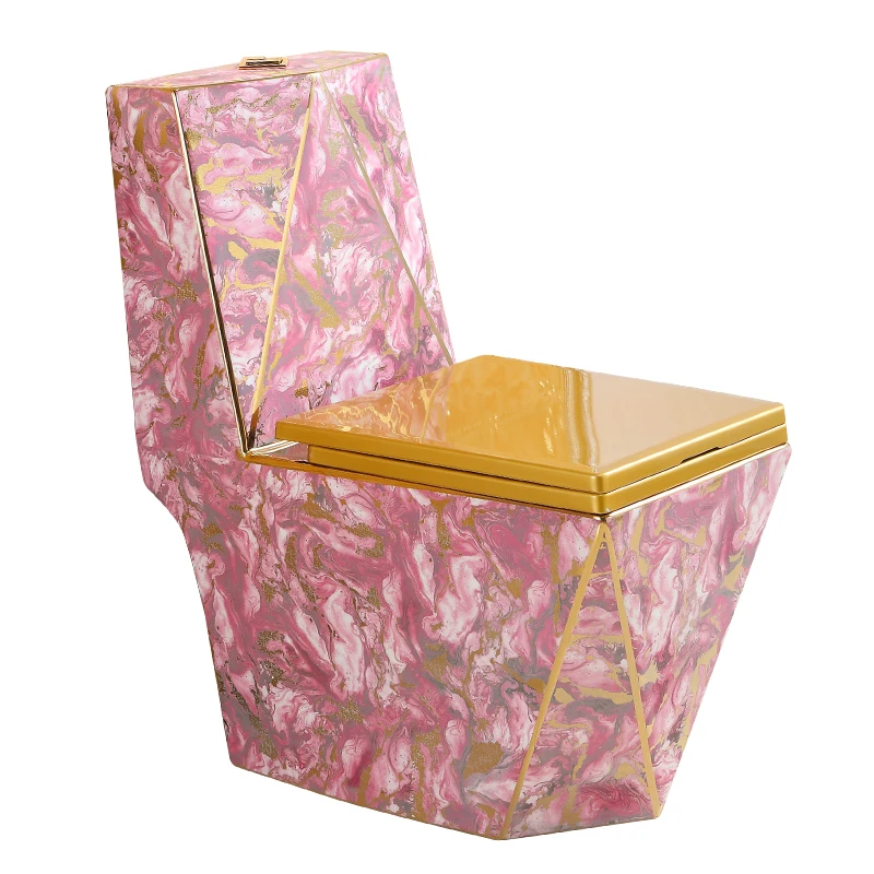 

Household personalized diamond gold anti-blocking pumping deodorant anti-freezing crack siphon water-saving color toilet