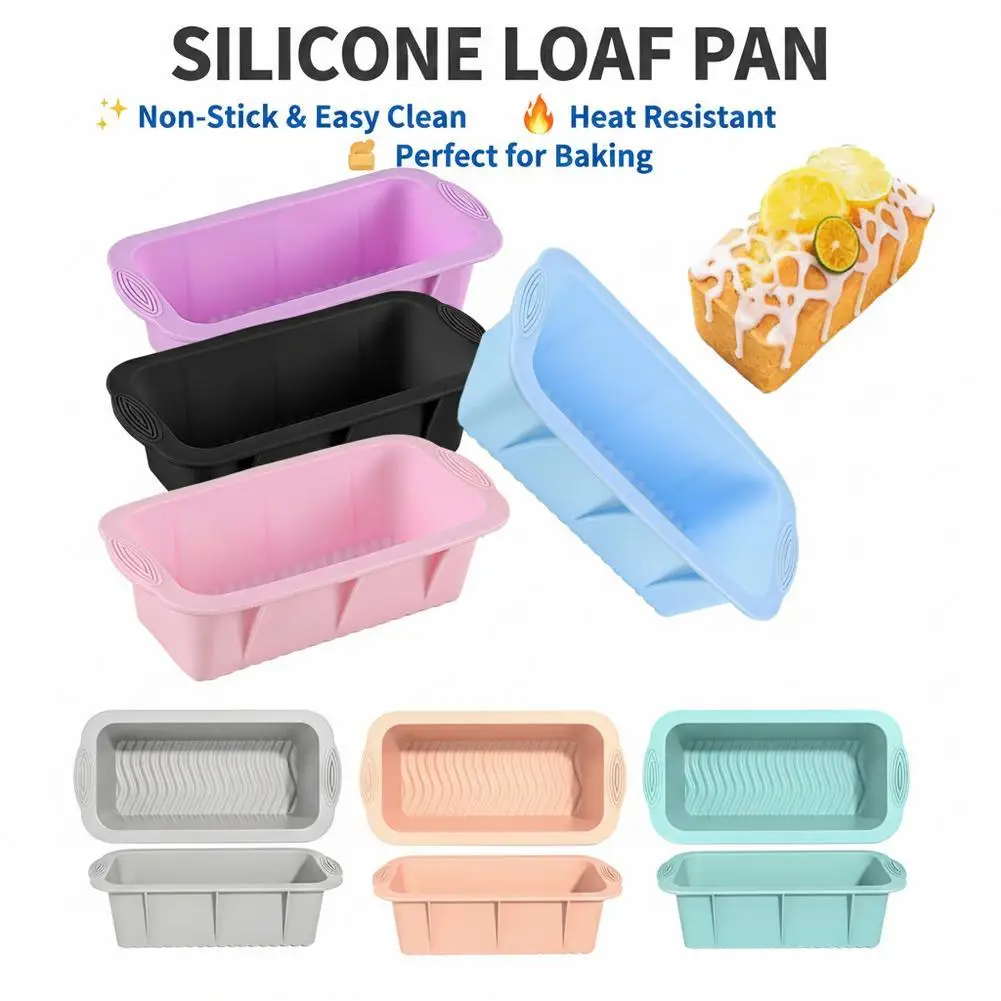 Molde de silicona antiadherente para pan, molde de cocina para hornear pan, pastel de carne, bloques de hielo y fácil desmolde