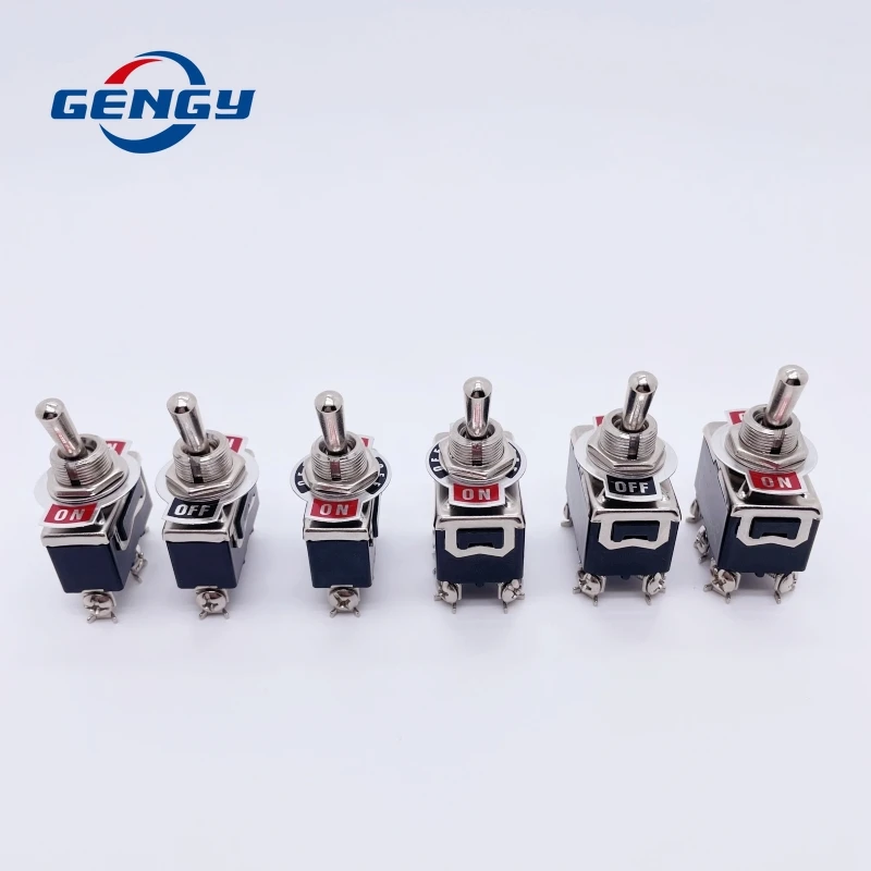 1/5 Pcs E-TEN 1021 1121 1122 1221 1321 1322 High Quality 15A 250V SPST 2 4 6 Terminal ON OFF Toggle Switch Self-locking Switch