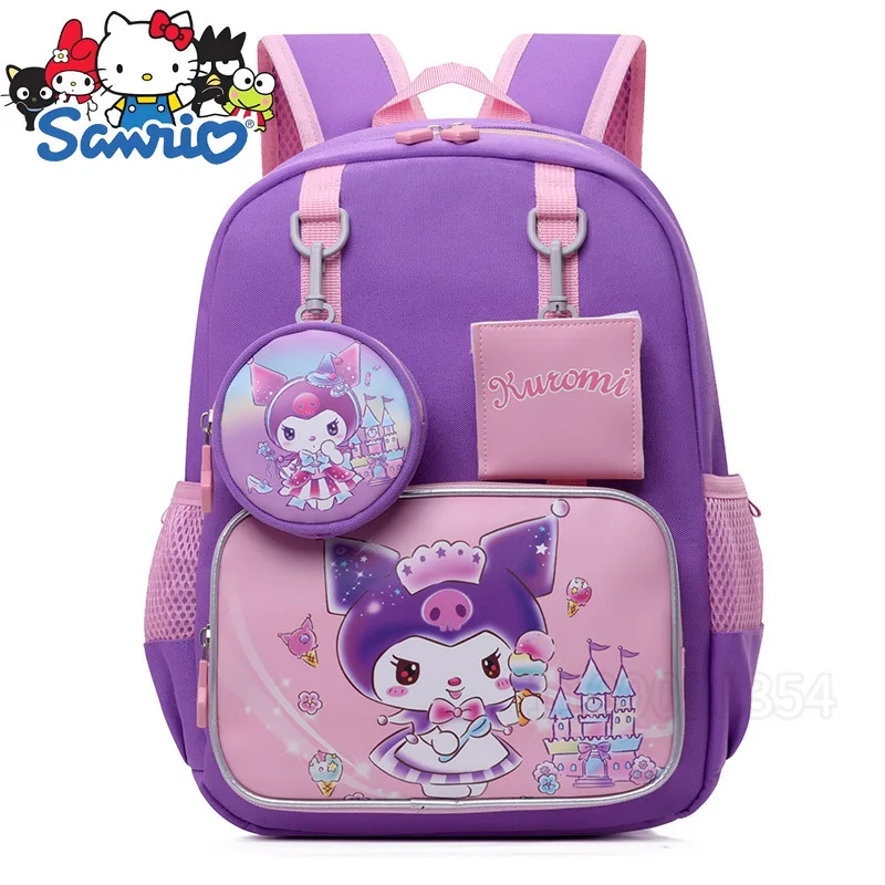 

Sanrio Kuromi New Children's Backpack Large Capacity Girl Schoolbag Cartoon Lightweight Fashion Girl Schoolbag High Quality
