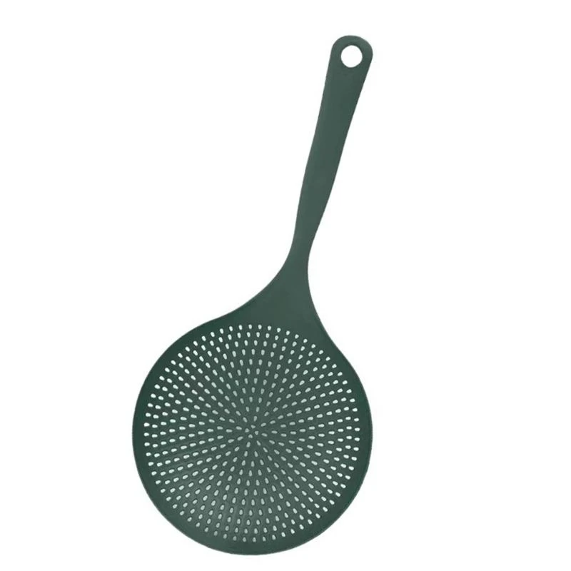 High Temperatures Resistant Large Filter Spoon Colander Kitchen Slotted Strainer with Ergonomic Handle Cooking Tool