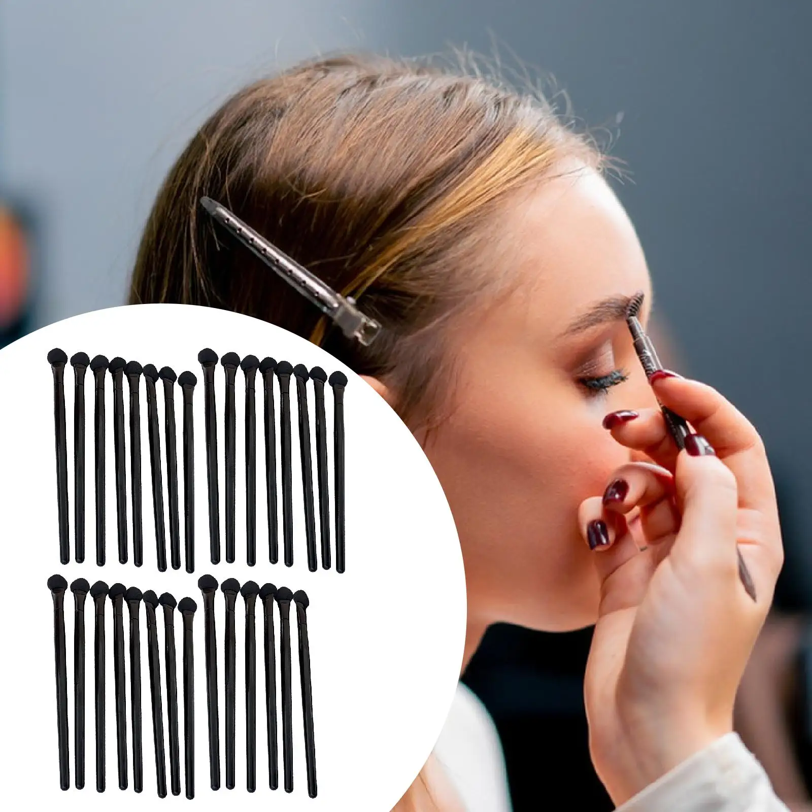 30x pinceaux à fard à paupières jetables, applicateurs de maquillage en éponge pour bal de promo pour femmes