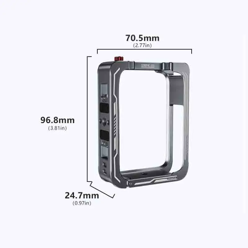 Gabbia in metallo per fotocamera DJI OSMO 360 Custodia con telaio protettivo completo Gabbia per conigli a sgancio rapido Accessorio per telaio per montaggio su pattino freddo