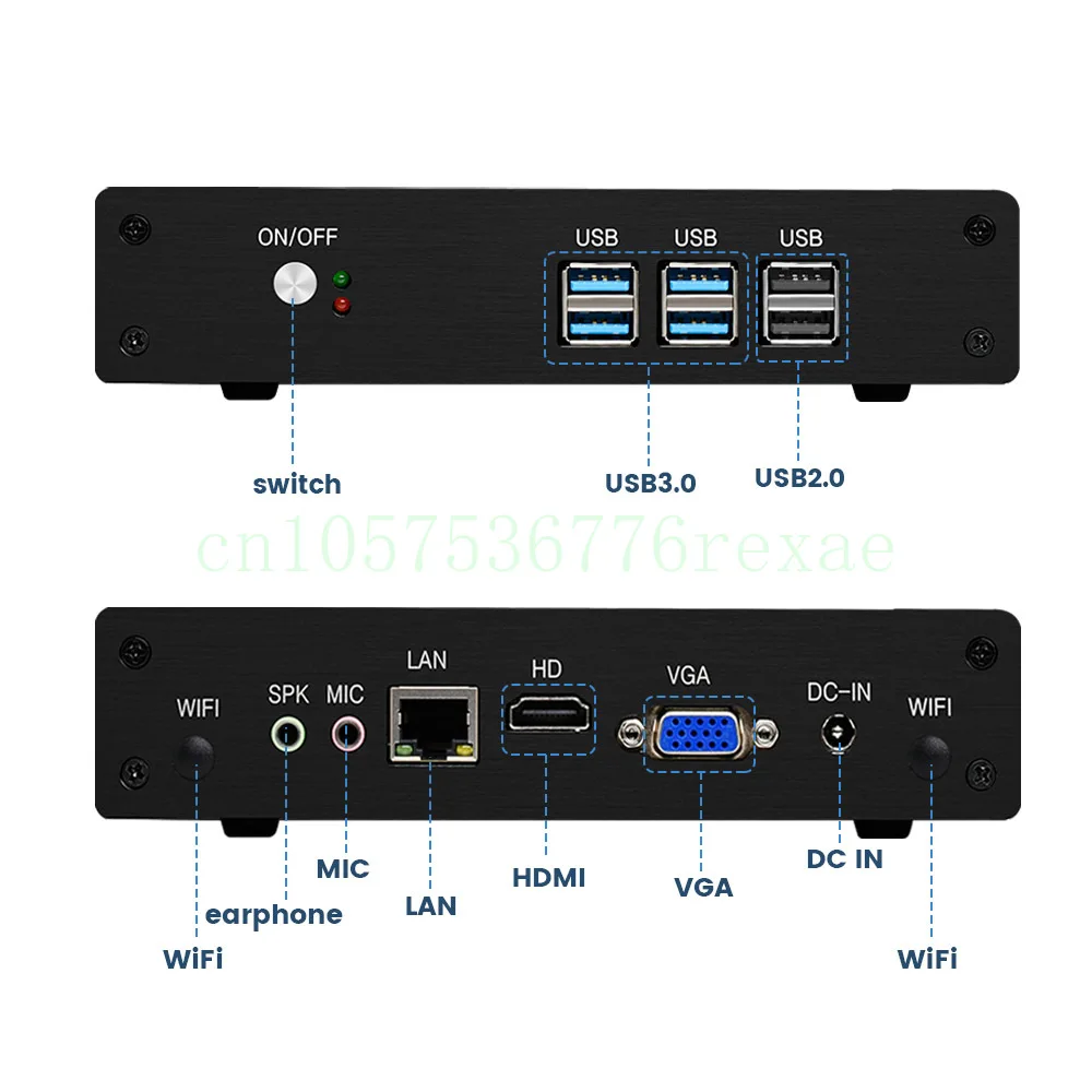 Firewall-Appliance AES-NI Pfsense Computer-Router Topton Mini-PC-Kern I5-8265U lüfter los i211 LAN 6 * USB RS232