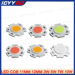 10PCS LED Color COB Round 3W 5W 7W 10W11mm Light-Emitting Surface White Warm White Red Green Blue Purple COB Light Source