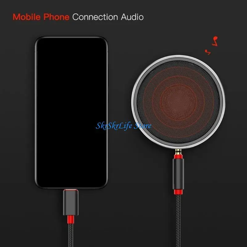 

E65E Type C to 3.5mm Extension Cable Male to Male 1m Portable for Headphone Phone