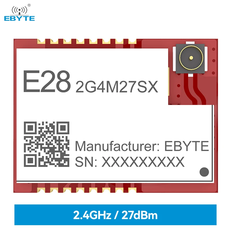 

SX1281 SPI High-Speed LoRa Spread Spectrum Module 2.4GHz EBYTE E28-2G4M27SX Secondary Development 27dBm SMD Module