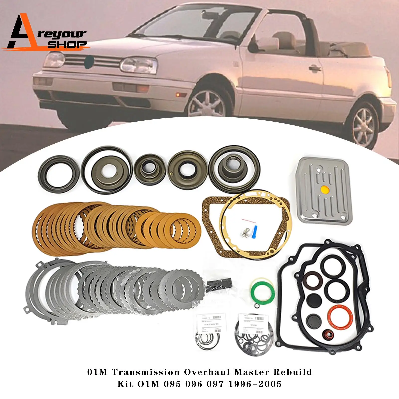 Kit de reconstrucción maestro de revisión de transmisión 01M O1M 095 096 097 1996-2005