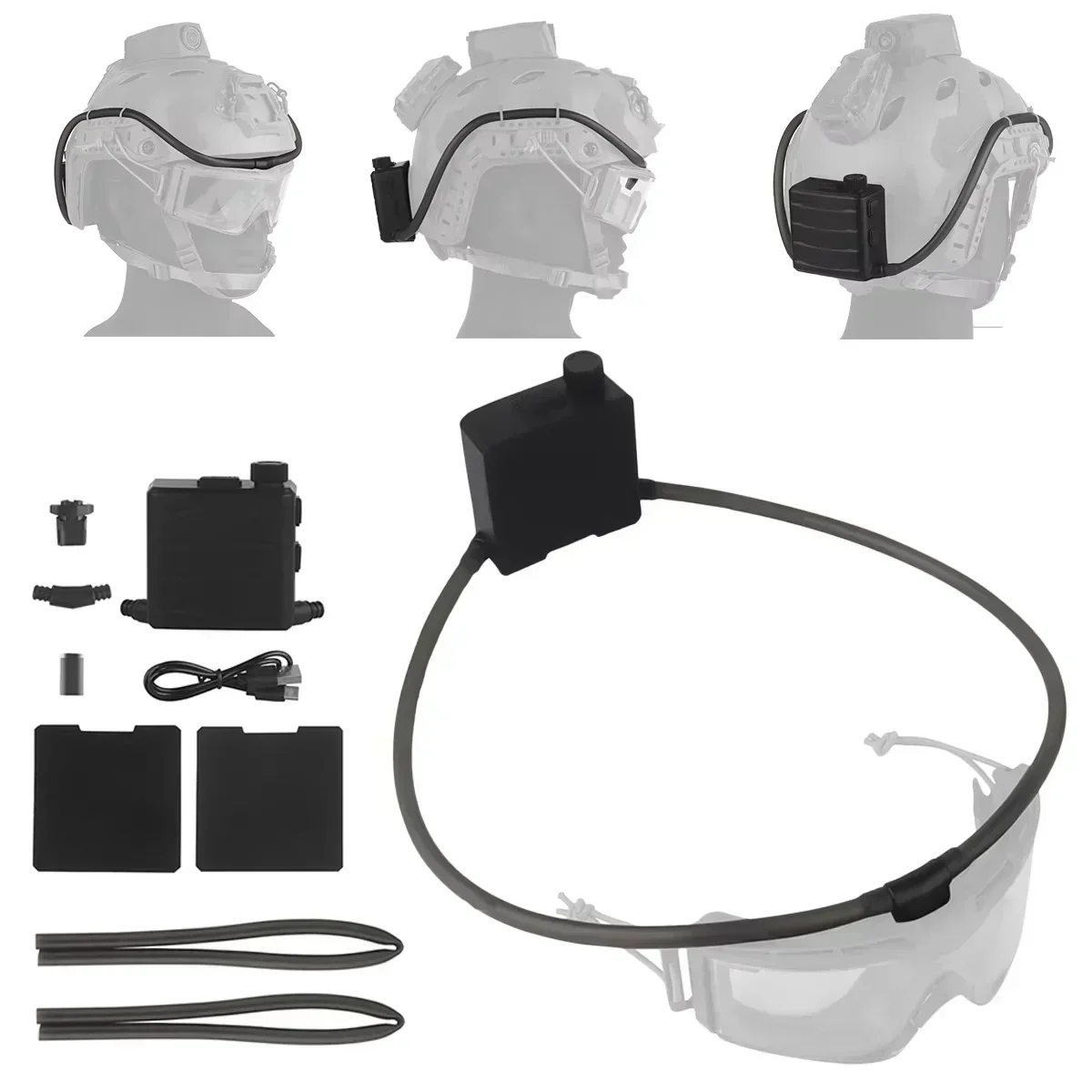 Tactical Goggles Defogger Defogging Fan Anti-fog Kit for Airsoft Shooting Motocross Mountaineering Protection Glasses Ski Mask