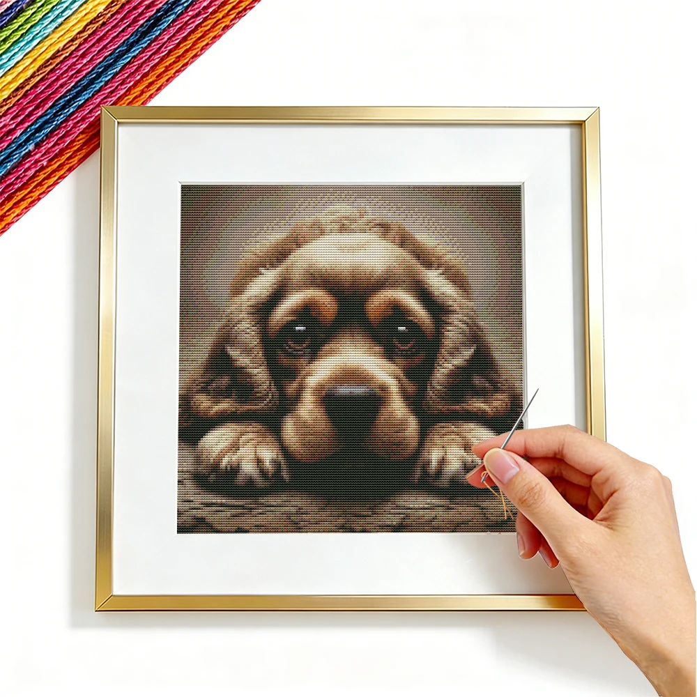 

Diy Embroidery Sets Dog Animal Cross Stitch Kits Wall Decoration 11CT Diy Printed Canvas Adult Crafts Home Decor Art