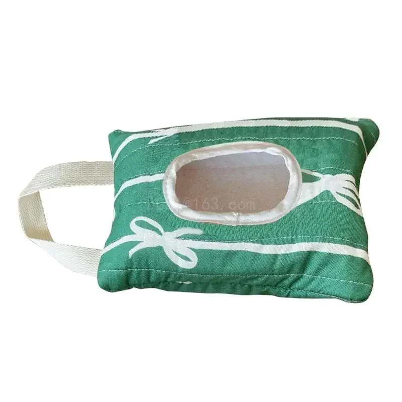 Travel Wipe Holder Reusable Wipe Container Box Portable Stroller Hanging Wipes Dispenser with Bowknot Pattern Wipe Case