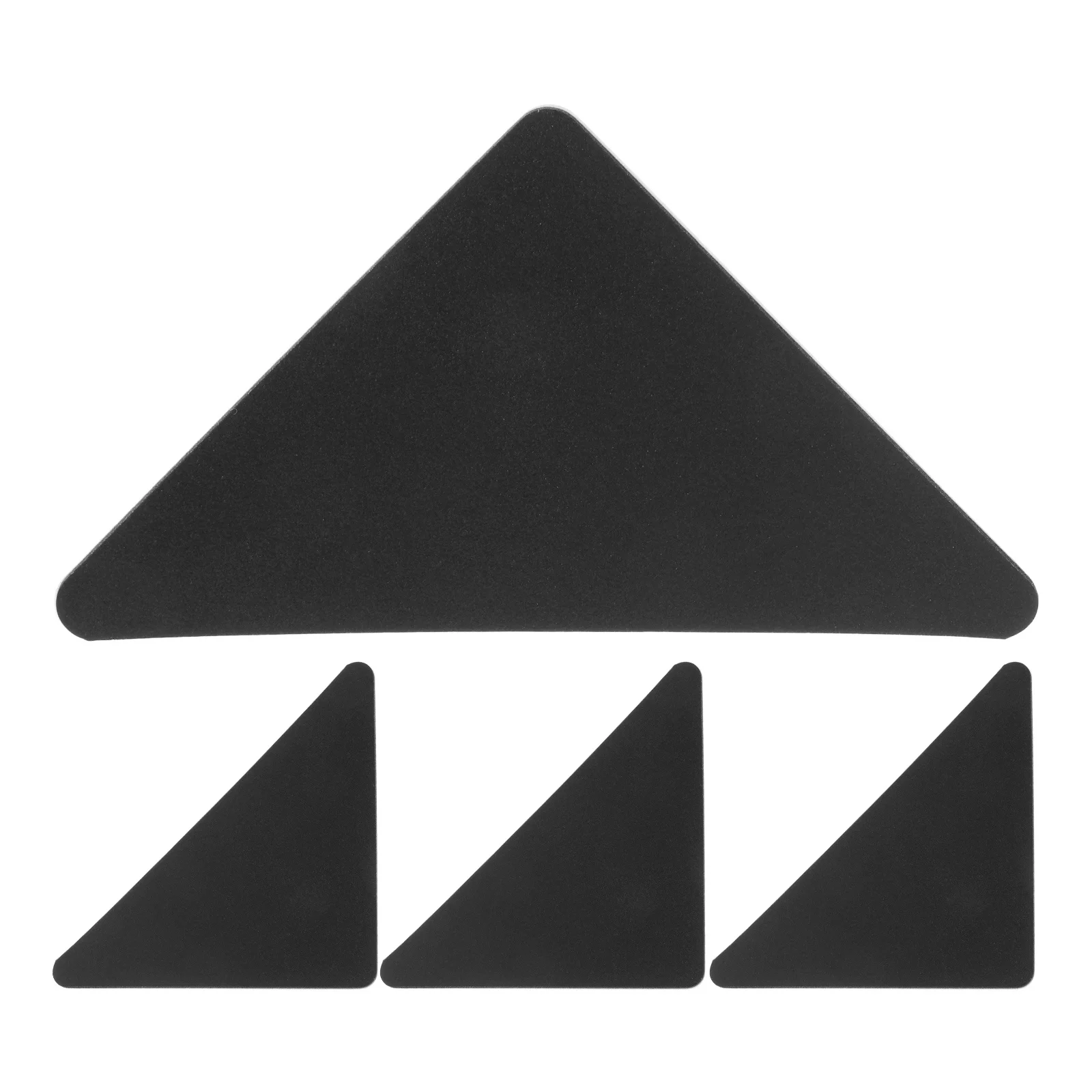 4 pezzi adesivi per tappeti in PU triangolo nero cuscinetti adesivi biadesivi tappeti antiscivolo ferma sul nastro per tappeti in legno duro