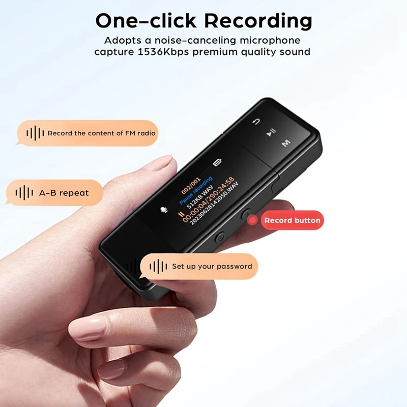 2-In-1 Type C & USB Bluetooth 5.3 MP3 Player Portable Sports Clip-On Music Player Lossless Sound Music MP4 Player-64G