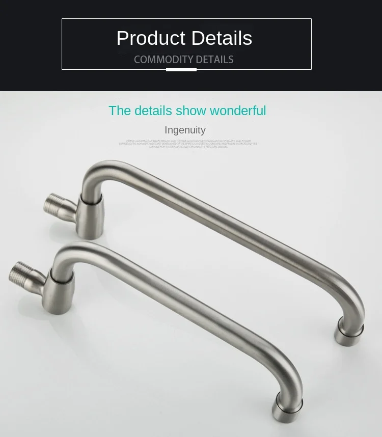 SUS304 Stainless Steel Kitchen Faucets - Hotel Kitchen Stove - Semi-Automatic Tap Switch - Chef\'s Special Swing Dragon