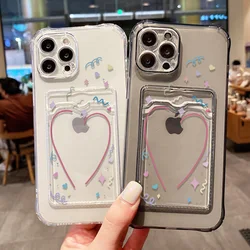 Wallet Card Holder Clear Soft Cases For OPPO Reno 8 7 6 Pro 11F Realme C67 C35 C25 C21Y C20 C15 A98 Transparent Card Slots Cover