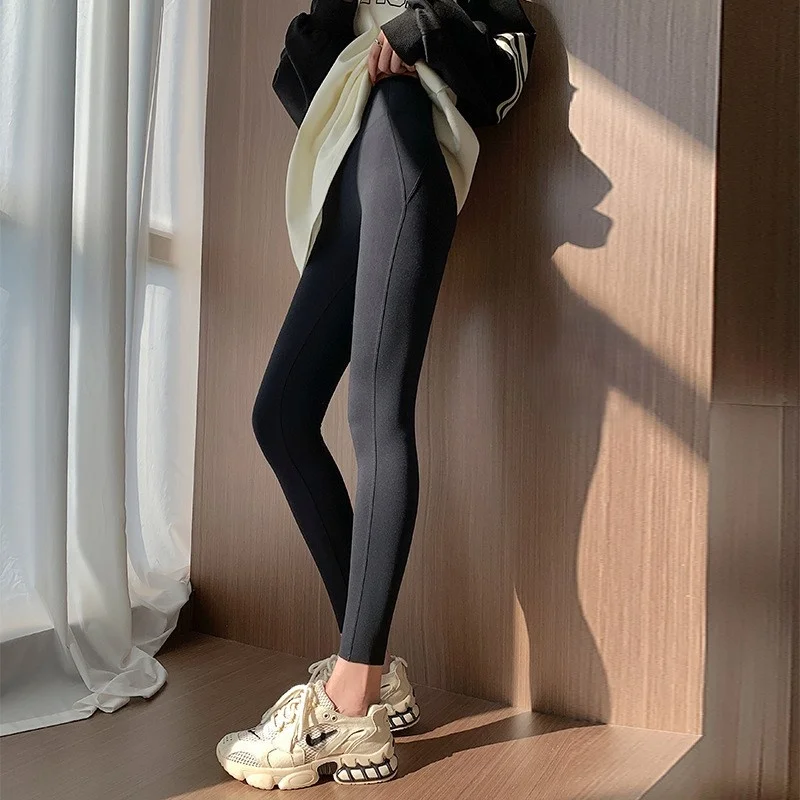 Yogahose Weihnachten Damen Gelb Anti-Exposition Grau Knöchellang Split Persönlichkeit Büro Dehnbar Pendeln Draußen Tragen