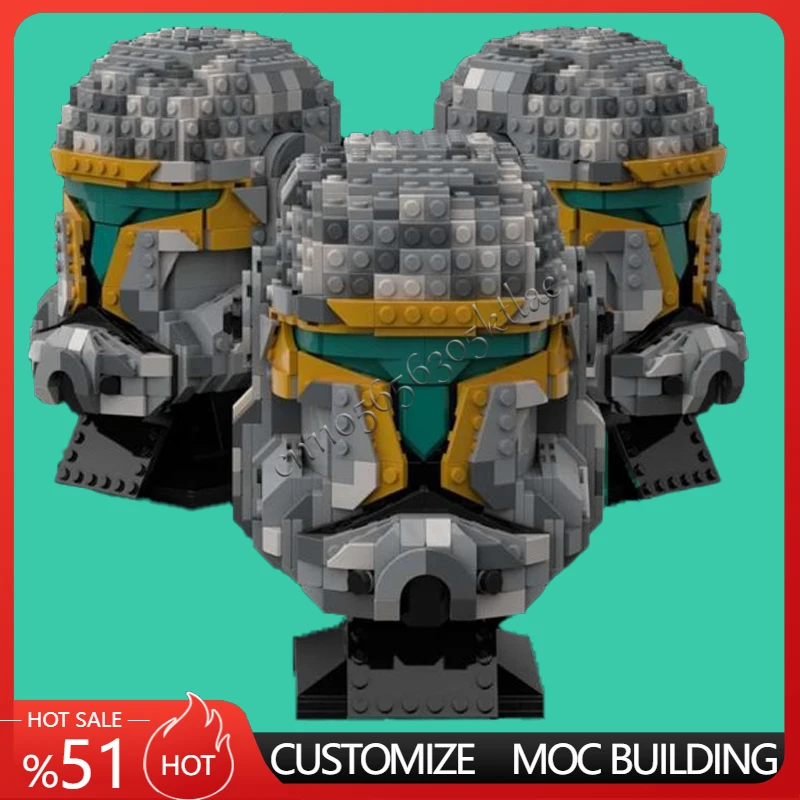 

881PCS Star Plan MOC Helmet Clone Commando Gregor Model DIY Custom Puzzle Architecture Education Assembly Model Birthday Xma Toy