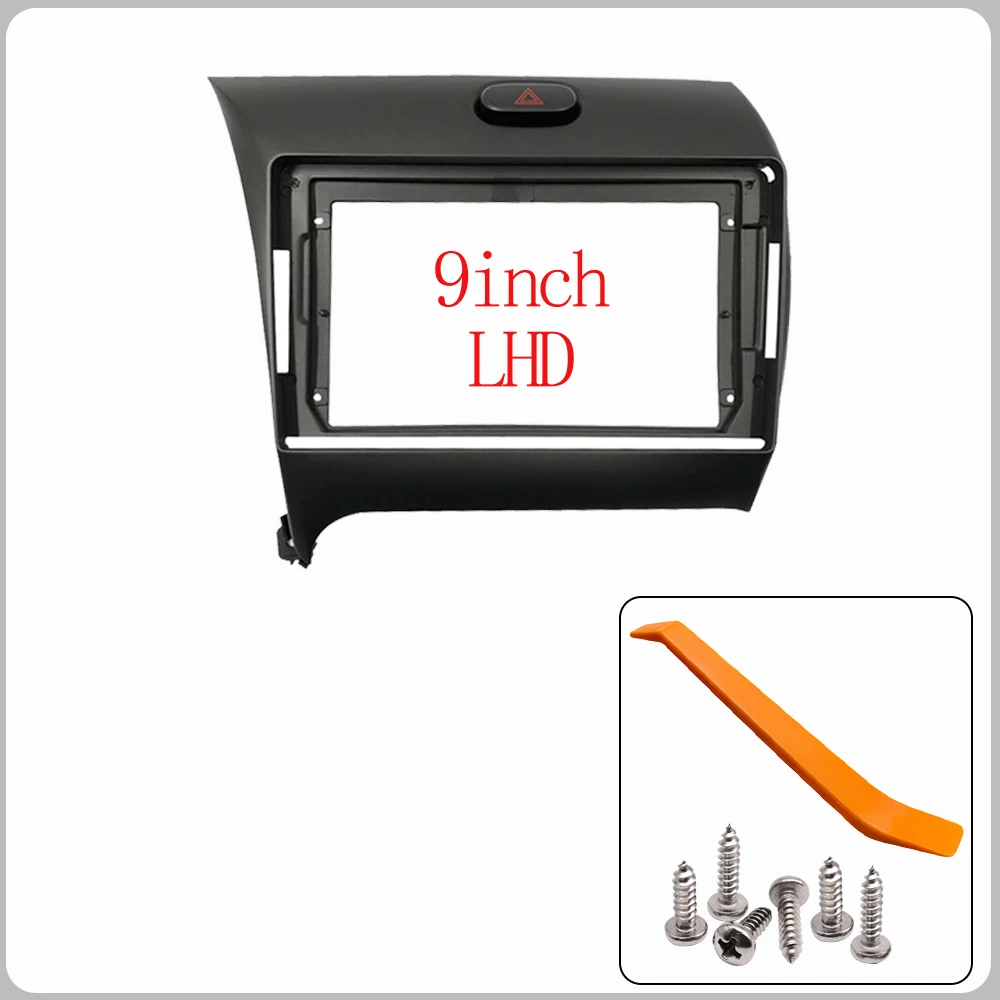 9 inch For KIA K3 2012-2019 Car CD Radio Plastic Fascias Panel Dashboard Frame Installation GPS Android Multimedia Playe cables