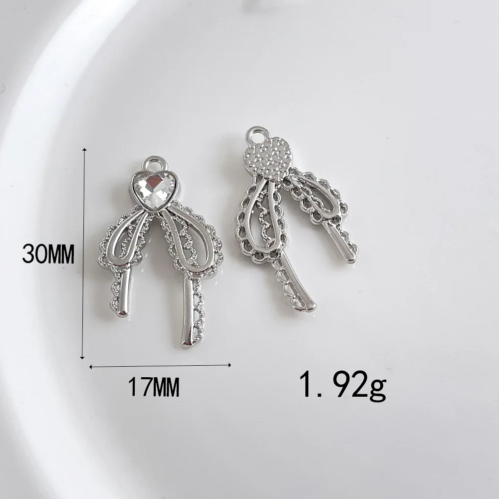 50pcs Diy Lace Butterfly Jewelry Pendant Charms Silvery Golden Color Necklace Earrings Pendants Handmade Jewelry Making Findings