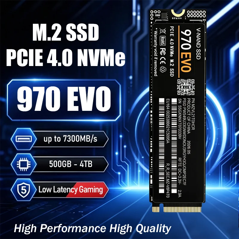 Internal 970 EVO M.2 2280 NVMe PCIe 3.0x4 SSD 500GB to 4TB solid state drive for laptop desktop OEM package low power