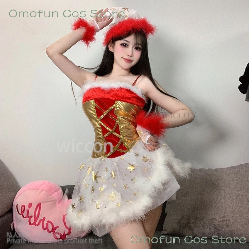 2024 Christmas Costumes Sexy Dress Nightclub Skirt Lingerie Transparent Underwear Lolita Women Headband For Girls Customized