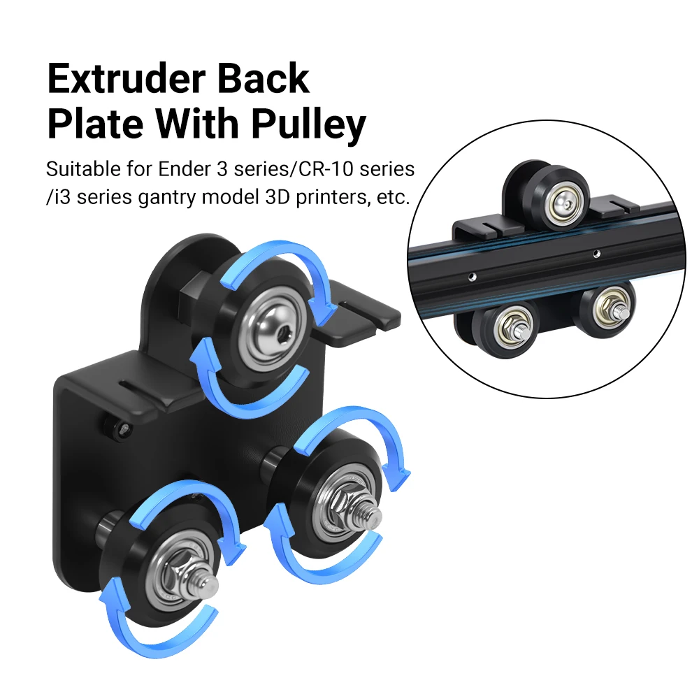 

Original Extruder Back Support Plate with Pulley Extruding Backplate For Ender 3 CR 10 I3 Series Gantry Bracket 3D Printer Parts