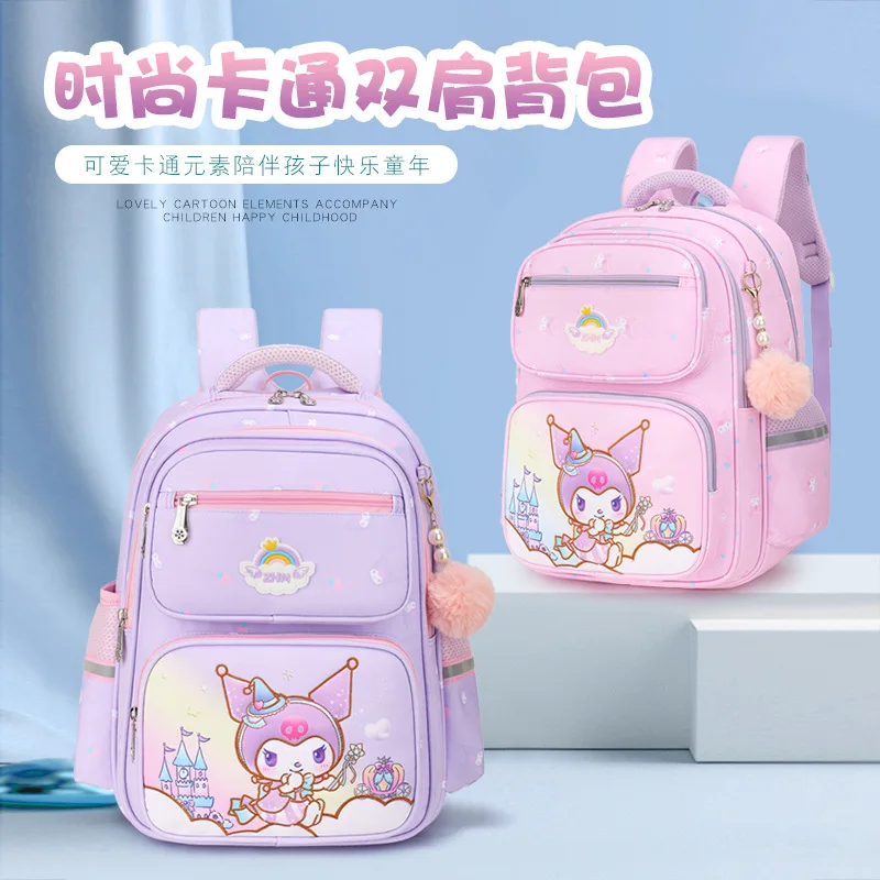 

Sanrio Cinnamoroll рюкзак Mochilas Aestihic Kuromi легкий Большой Вместительный милый школьный рюкзак в Корейском стиле для студентов Школьная открытая сумка