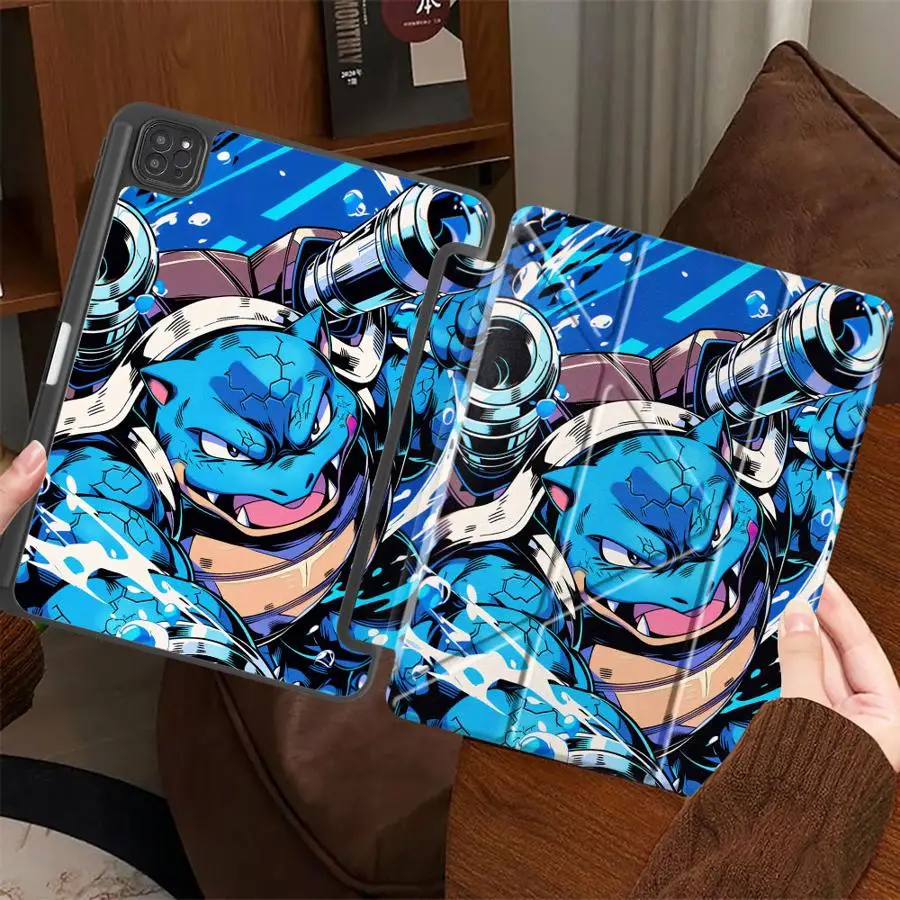 Holder Cover Tablet Case For iPad Pro 2025 Pro 11th 10th 9th 8th 7th 12.9inch Air 4 5 M3 M2 1 2 M4 11inch Mini 6 7 Pokemon