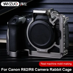 R62 Camera Cage Aluminum Alloy Protective Sleeve Frame for Canon R62 R6 Camera Rabbit Cage Quick Mounting Photography Part Metal