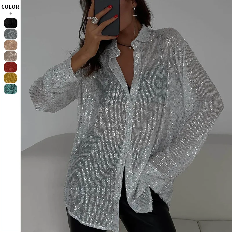 

Spring and Summer 2025 New Lapel Long-sleeved Cardigan Basic Women's Shirt Jacket