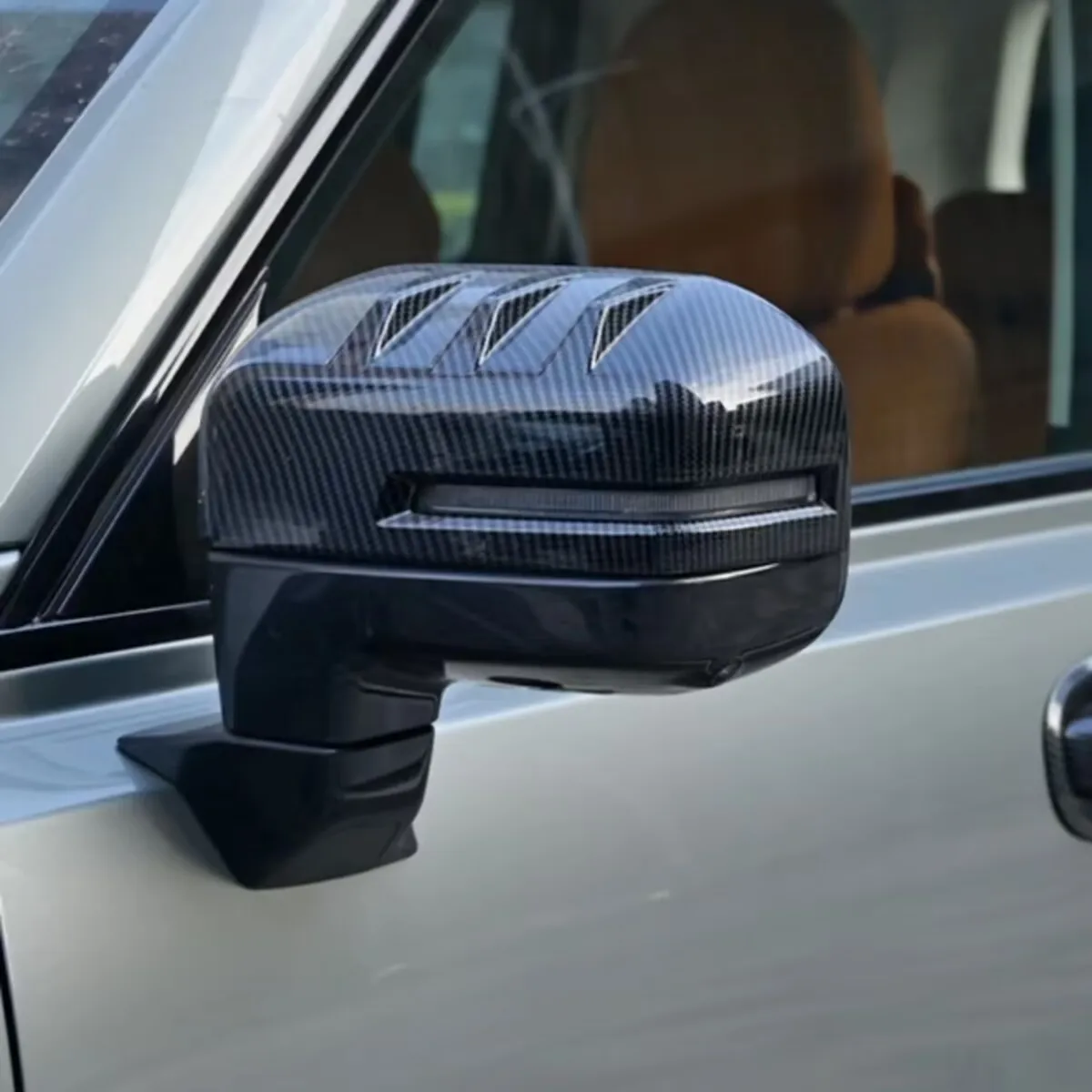 Dla Haval Dargo 2020 2021 2022 2023 ABS Carbon Black Lusterko wsteczne Osłona lusterka wstecznego Rain Eyebrow Frame Trims Akcesoria samochodowe