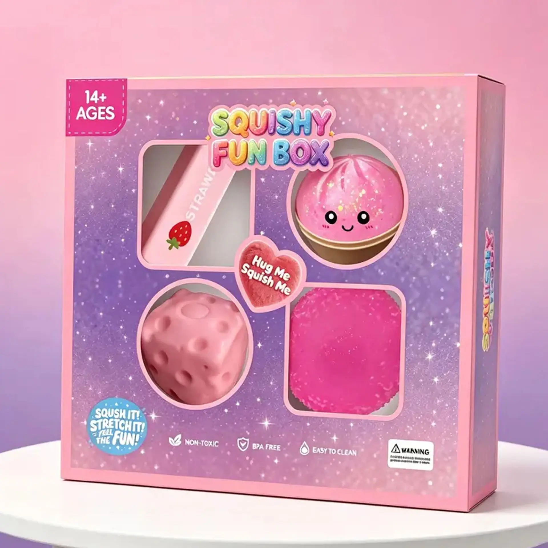 A Set Maltose Squishy Stress Relief Toys Set Soft Squeeze Fidget Toy Box Pack Cute Slow Rebound Decompression Toy Gift for Adult