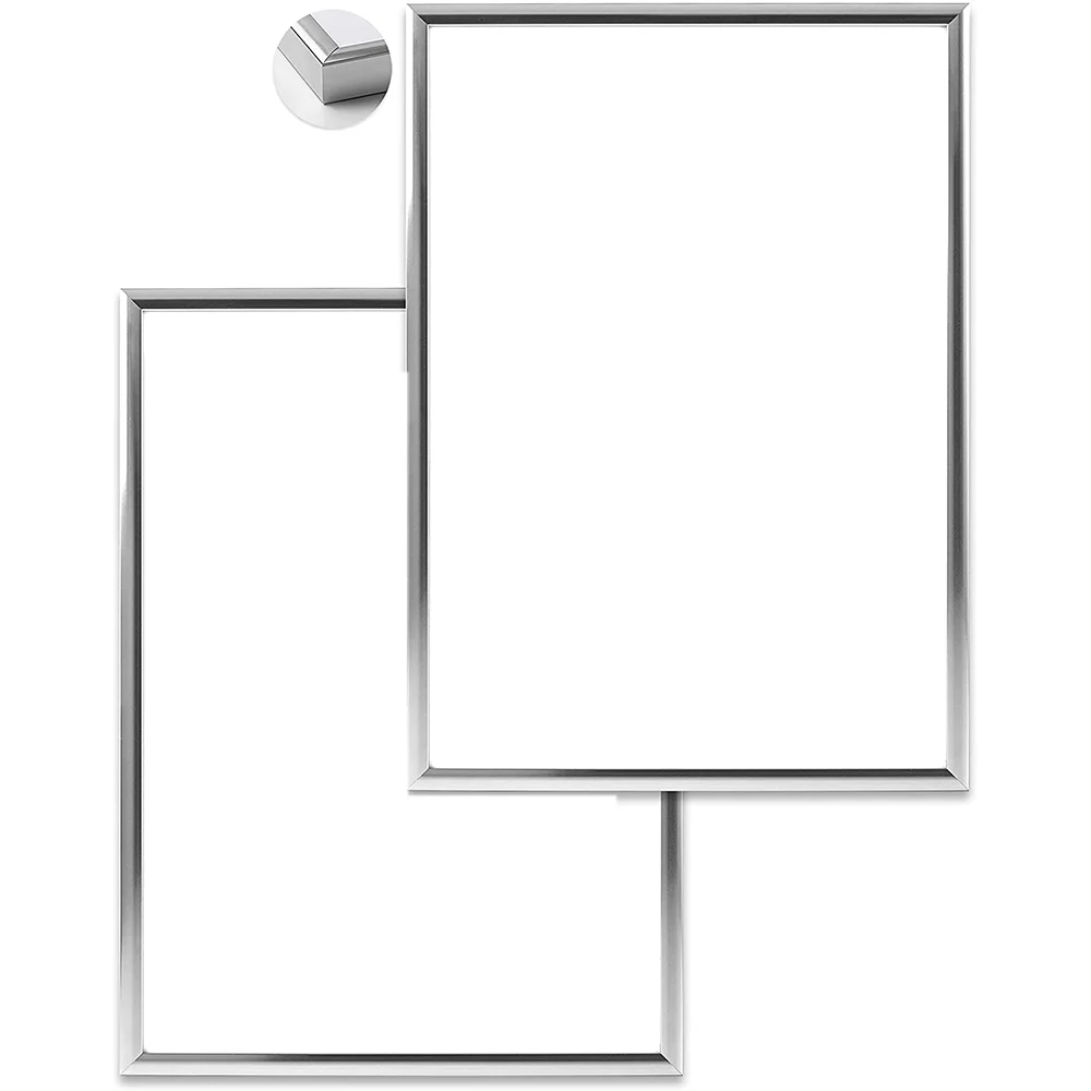 2 Picture Frames A4 Silver Picture Frames with Unbreakable s Picture Frames for Family Photos 21X30 CM