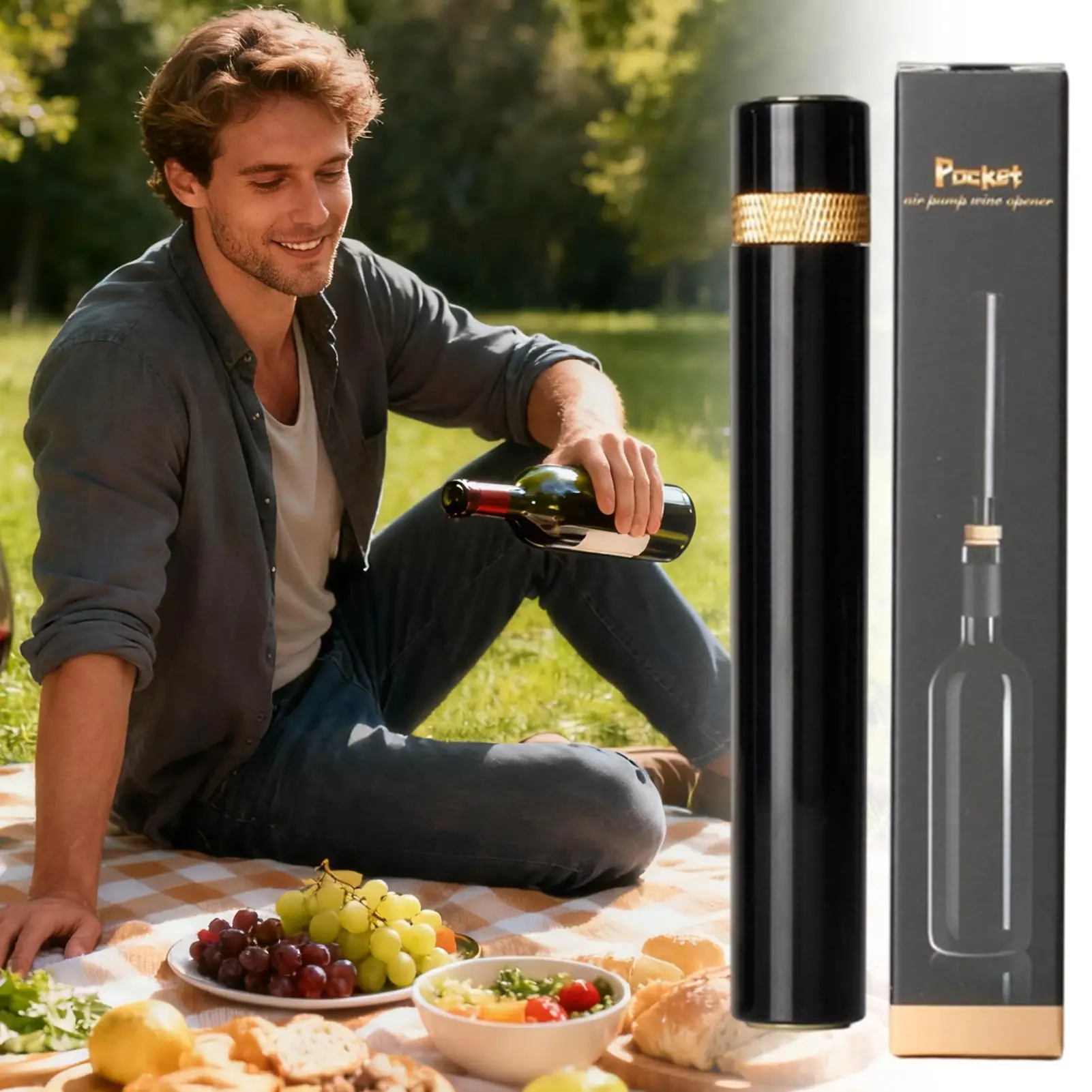 

Corkscrew Wine Opener Needle Type Kitchen Tool Air Pump Cork Remover For Kitchen Home Restaurant Bar Outdoor Picnic Hotel Dinner