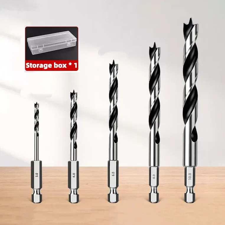 Woodworking Drill Bit Set, 1/4