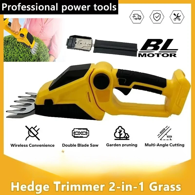 

Dewalt 2 IN 1 Cordless Hedge Trimmer for 20V Battery Handheld Household Shrub Weeding Pruning Mower Garden Tools