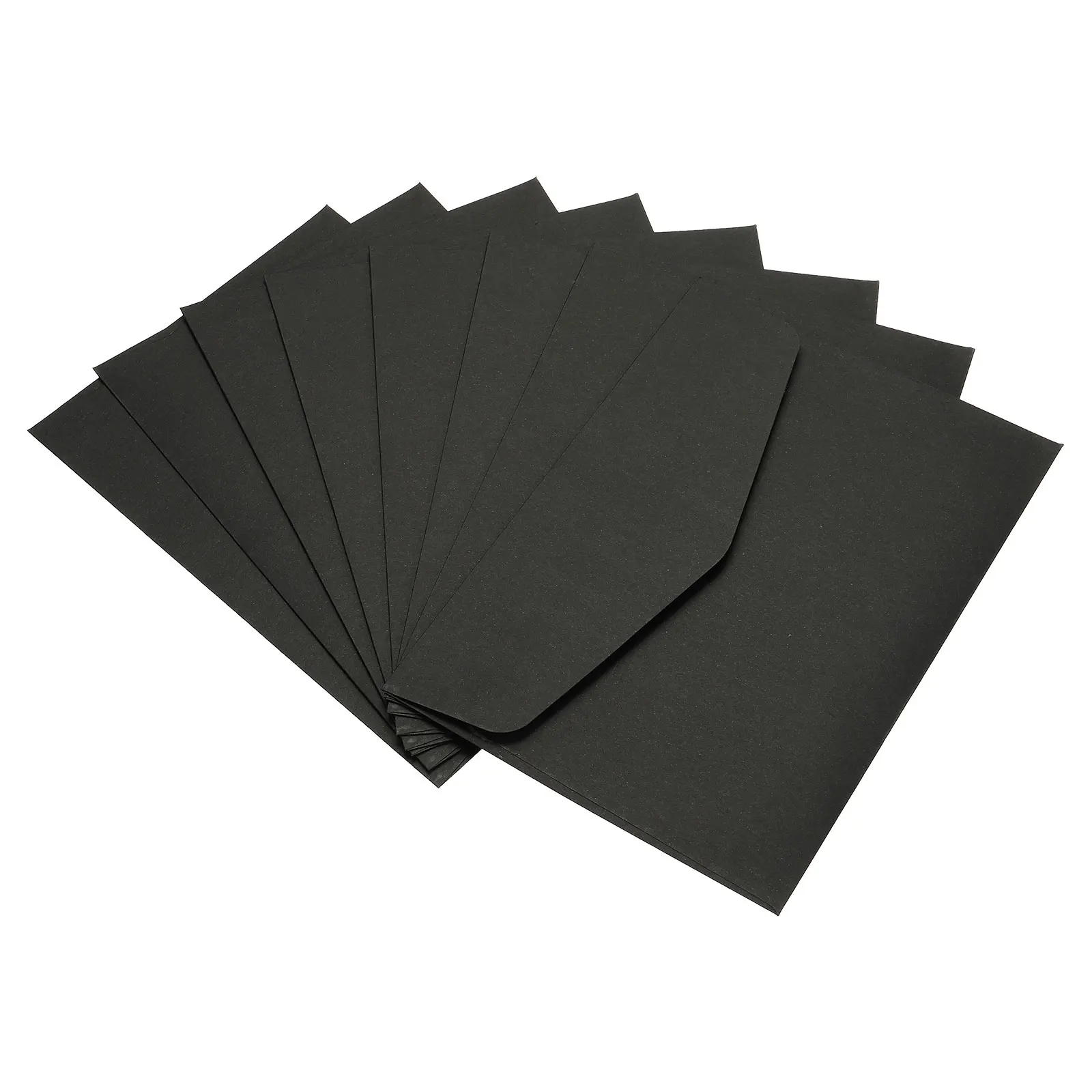 50Pcs Plain Black/Beige Blank Mini Envelopes Postcard Tiny Item Storage Present Card Holder Envelope for Wedding Greeting Party