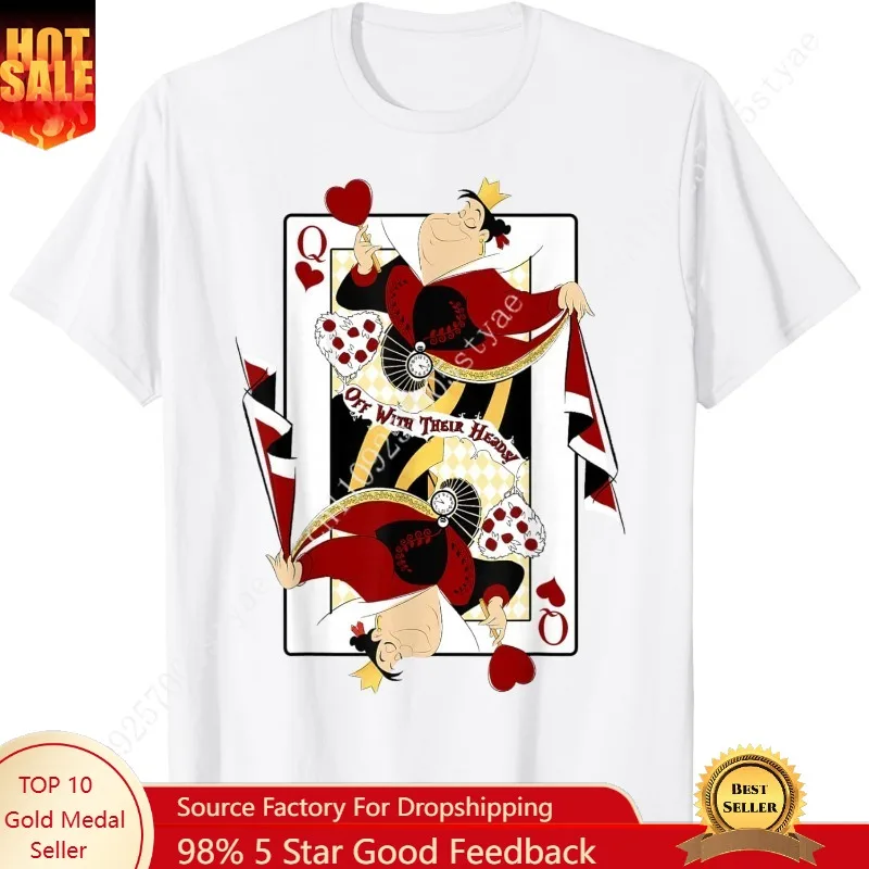 

Disney Alice in Wonderland Queen of Hearts Playing Card T-Shirt Small
