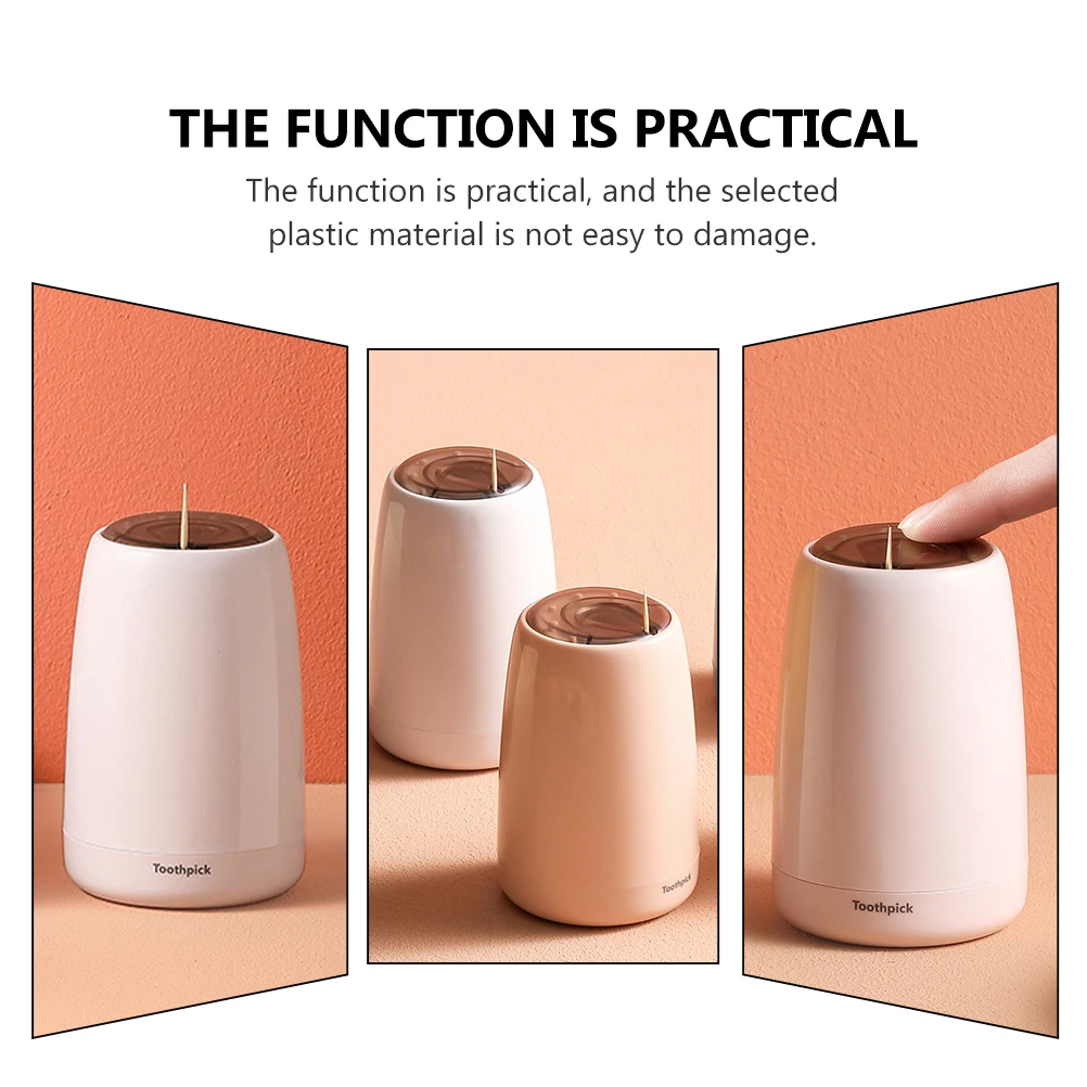 

Press The Toothpick Box Holder Creative Toothpicks Dressing Table Cute Automatic Pop-up Dispenser Plastic
