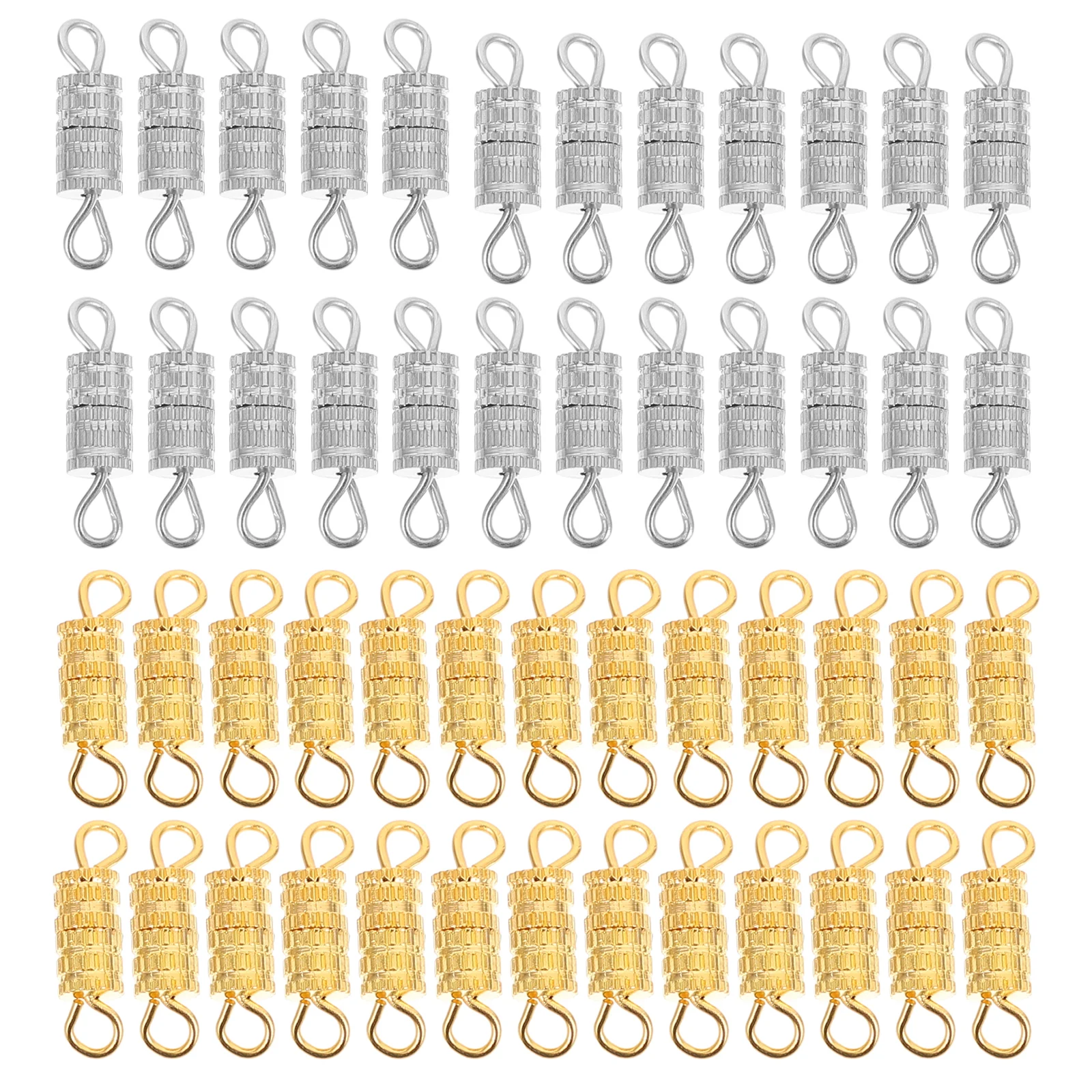 

120 Pcs Connector Necklace Bracelet Clasp Charms for Jewelry Making Alloy Clasps