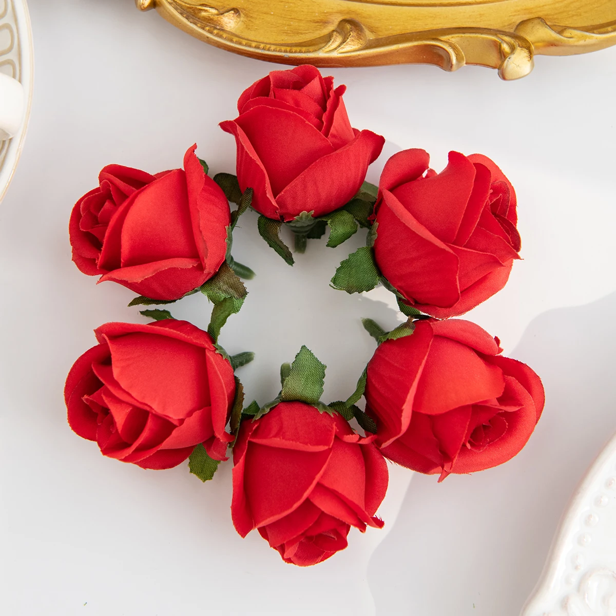 Künstliche Blume Seide Günstige Rose Kopf Hause Hochzeit Dekoration Weihnachten Party DIY Geschenk Box Sammelalbum Handwerk Handgelenk Blume Hotsale – Detail 3