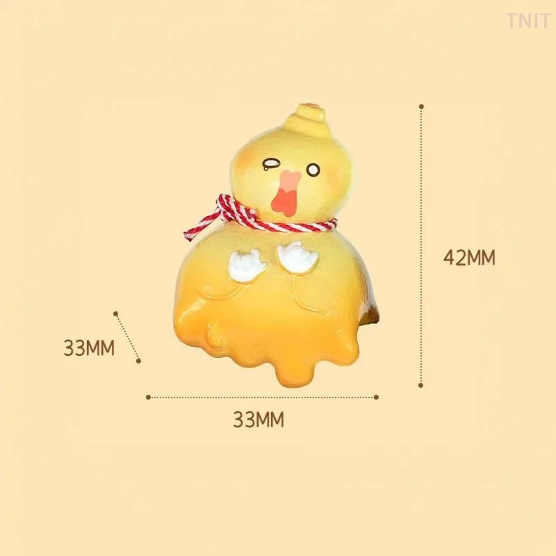 [J] Cute Cartoon Gourd Animal Figurine Lucky Resin Ornament For Computer Monitor Edge Decor Office Desk Home Display Gift