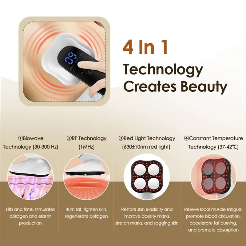 Radiofrequentie lichaamsvormgeven en billenliftapparaat Afslank- en vetreductiemachine Massage- en lichaamsvormgevend apparaat