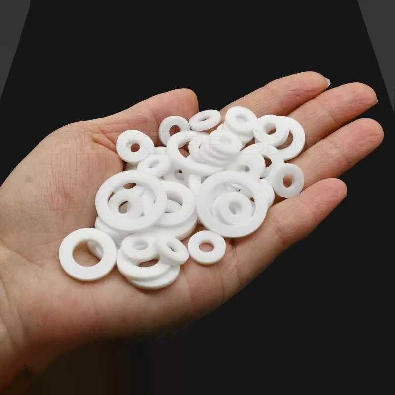 1-10Pcs PTFE Gasket Flat Washer Thickness 2mm ID108mm~250mm High Temperature Resistant PTFE Flat Pad Plastic Disc Washer Sealing